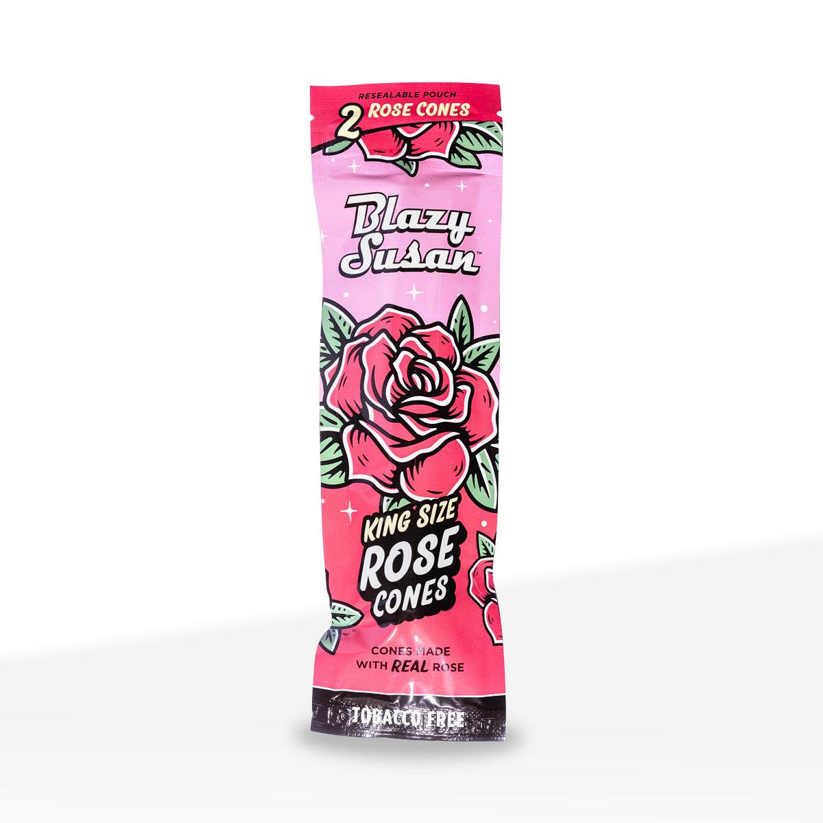 Blazy Susan | King Sized Pre-Rolled Rose Wrap Cones | 109mm - Pink - 10 Count Biohazard Inc