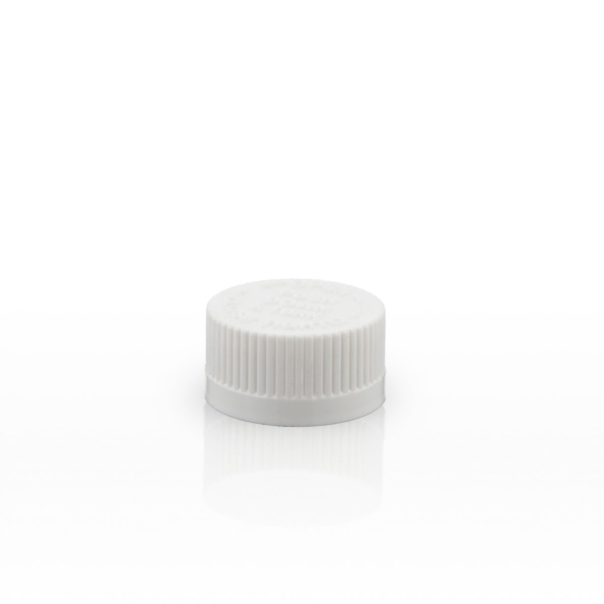 Child Resistant Plastic Caps | Push Down & Turn w/ Foam Liner | 22mm - White - 144 Count