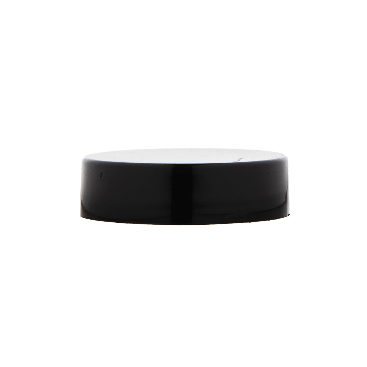 Plastic Cap | Smooth Gloss w/ Foam Liner | 38mm - Black - 96 Count