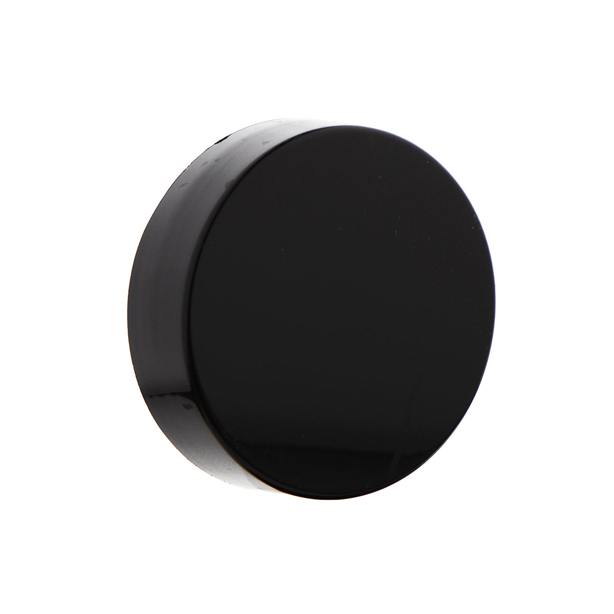 Plastic Cap | Smooth Gloss w/ Foam Liner | 38mm - Black - 96 Count