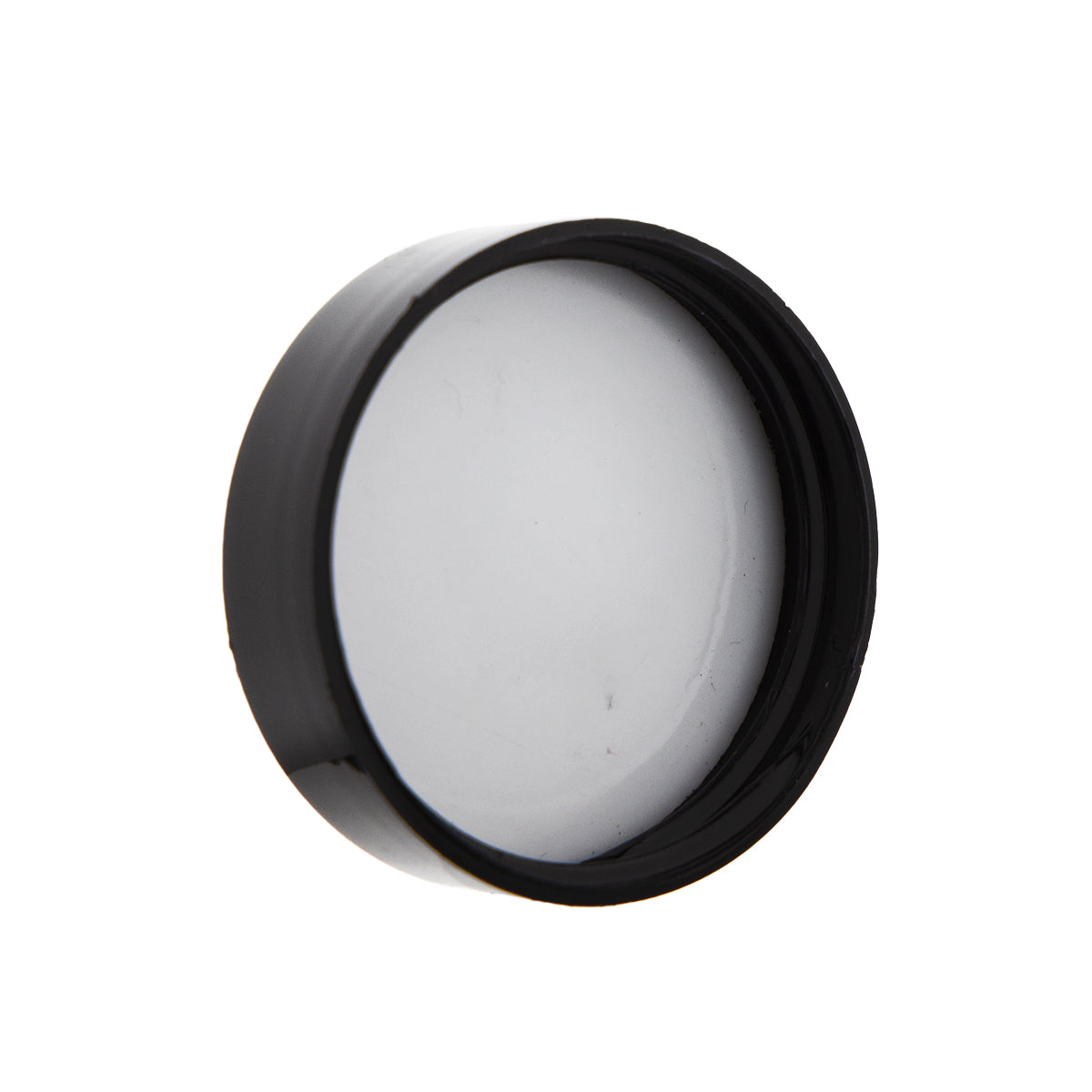 Plastic Cap | Smooth Gloss w/ Foam Liner | 38mm - Black - 96 Count