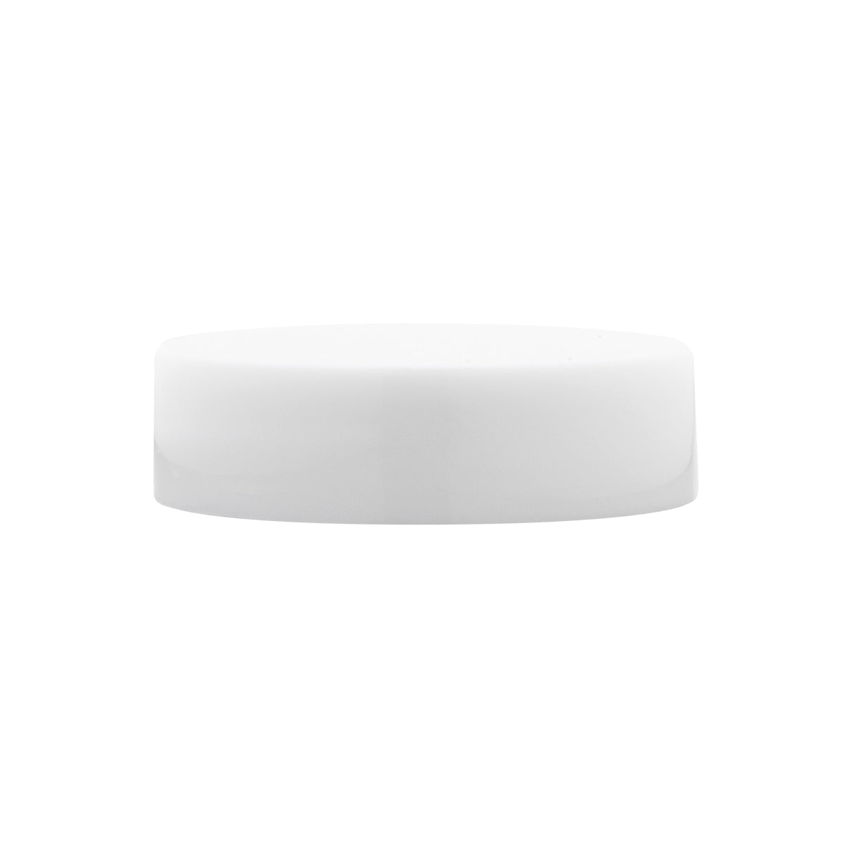 Plastic Cap | Smooth Gloss w/ Foam Liner | 38mm - White - 96 Count