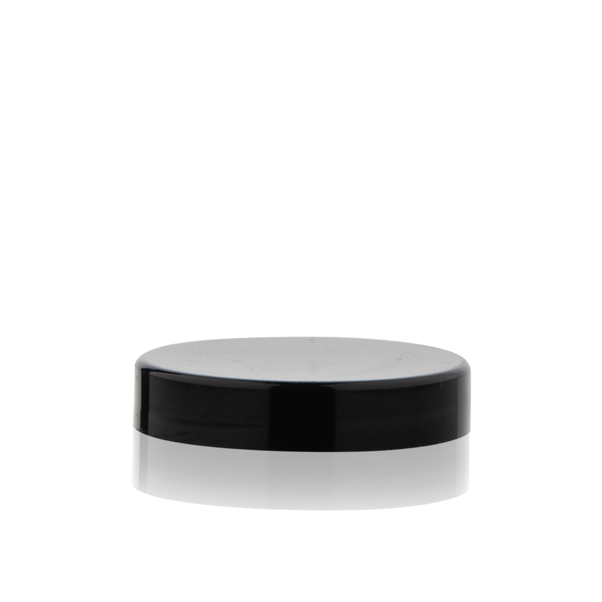 Plastic Caps | Smooth Gloss w/ Foam Liner | 53mm - Black - 120 Count