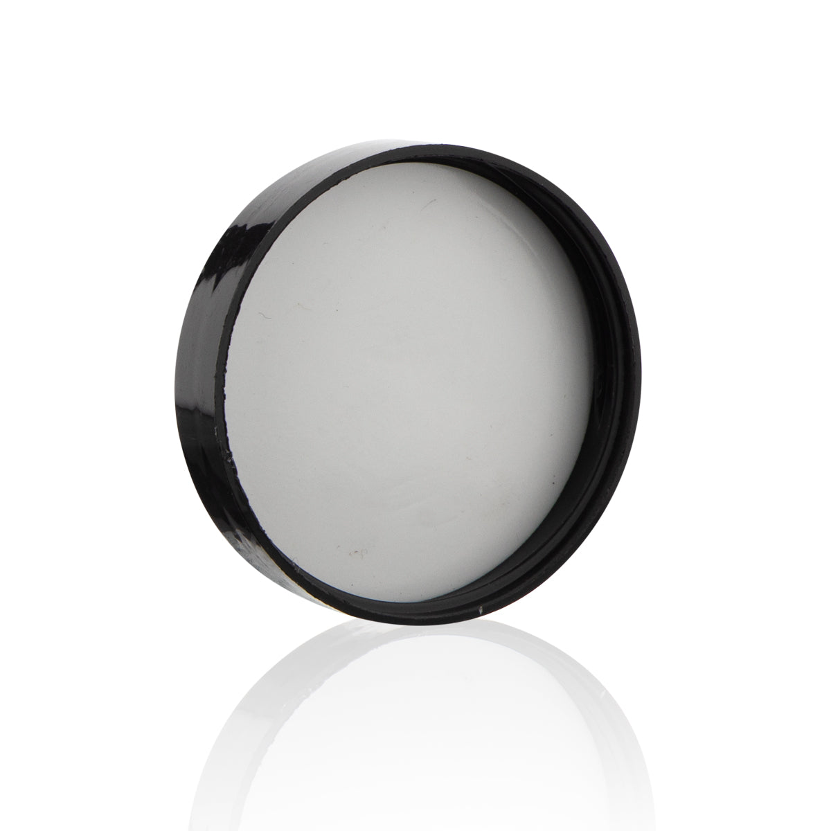 Plastic Caps | Smooth Gloss w/ Foam Liner | 53mm - Black - 120 Count