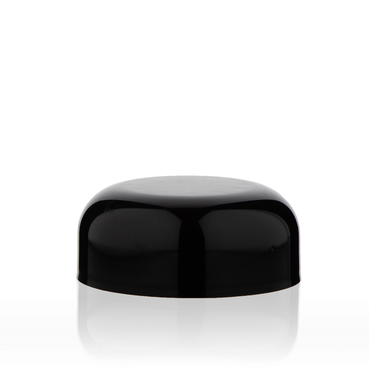 Child Resistant Plastic Caps | Dome Gloss w/ Foam Liner | 53mm - Black - 120 Count