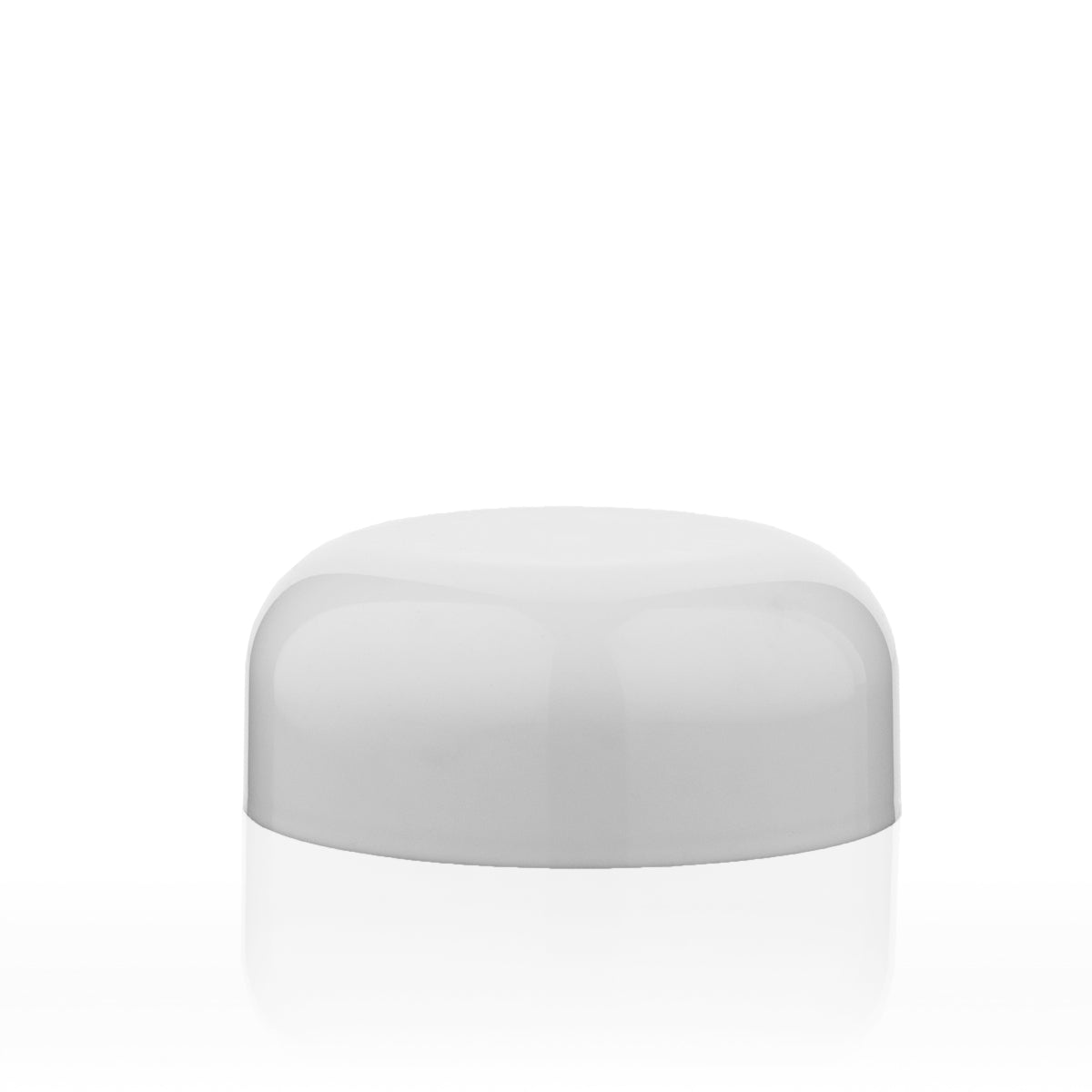 Child Resistant Plastic Caps | Dome Gloss w/ Foam Liner | 53mm - White - 120 Count