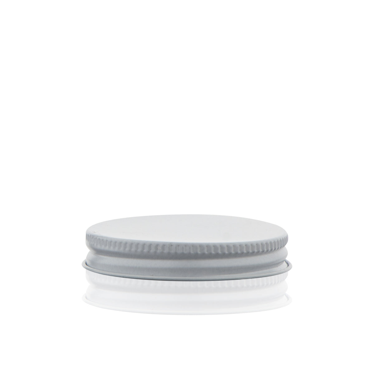 Metal Caps | Ridged Lid w/ Plastisol Liner | 53mm - White