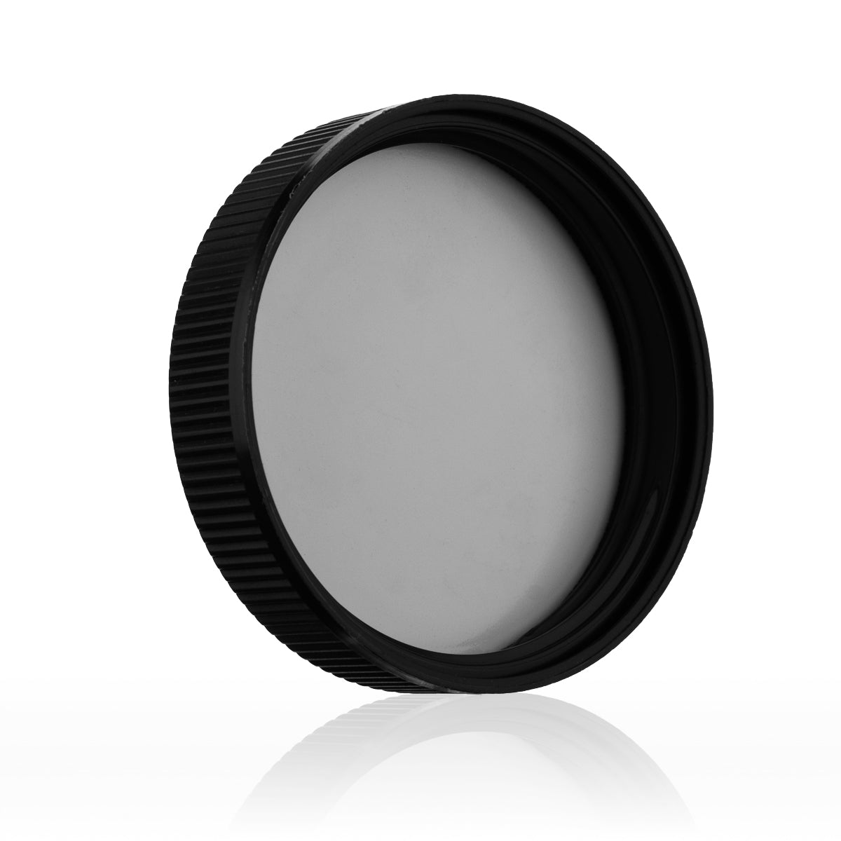 Child Resistant Plastic Caps | Debossed Ribbed w/ Foam Liner | 63mm - Black