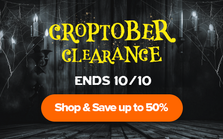 Take advantage of our Croptober Sale prices, up to 50% off select products! Only on Biohazard Inc. through October 10h.