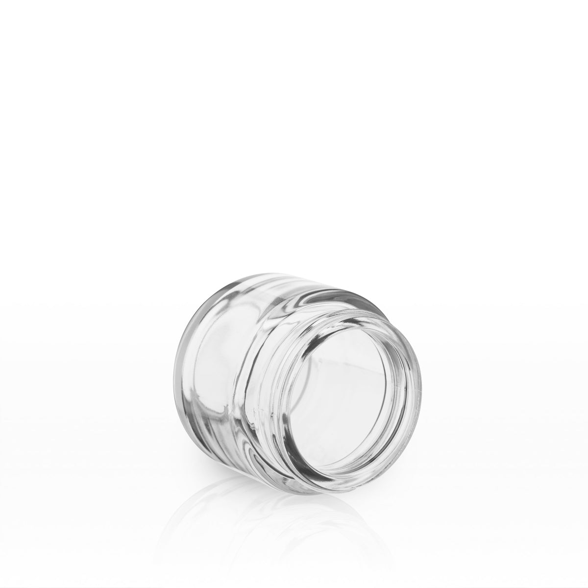 Glass Jar | Rounded Base Heavy Wall Glass Jars - Clear | 53mm - 2.5oz - Various Counts Glass Jar Biohazard Inc 32 Count  