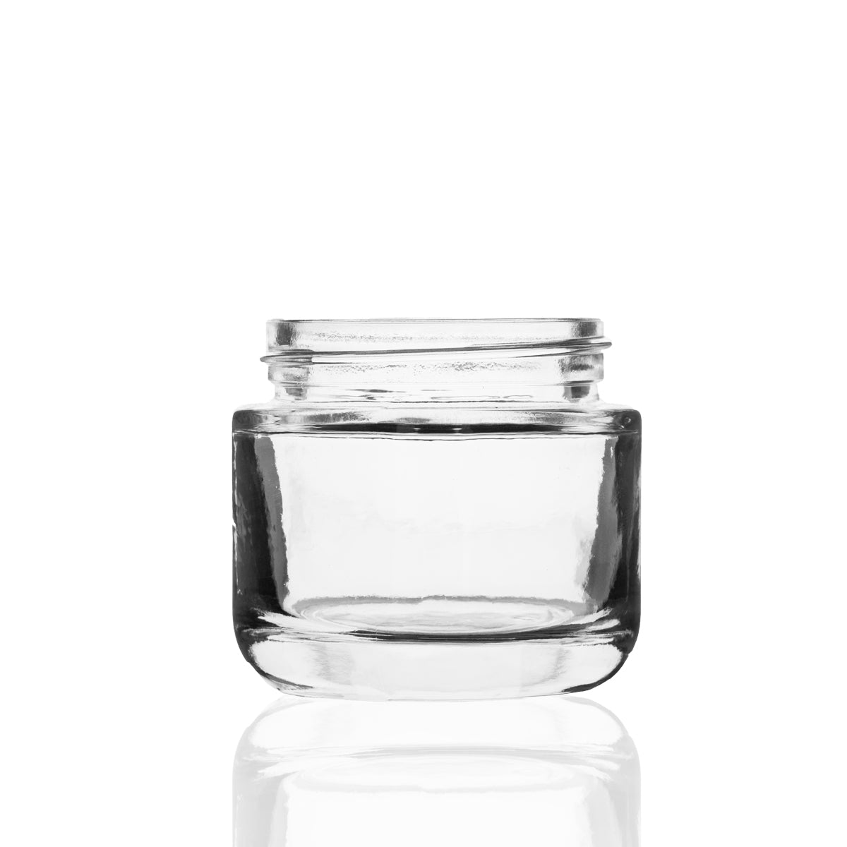 Glass Jar | Rounded Base Heavy Wall Glass Jars - Clear | 53mm - 2.5oz - Various Counts Glass Jar Biohazard Inc 150 Count  