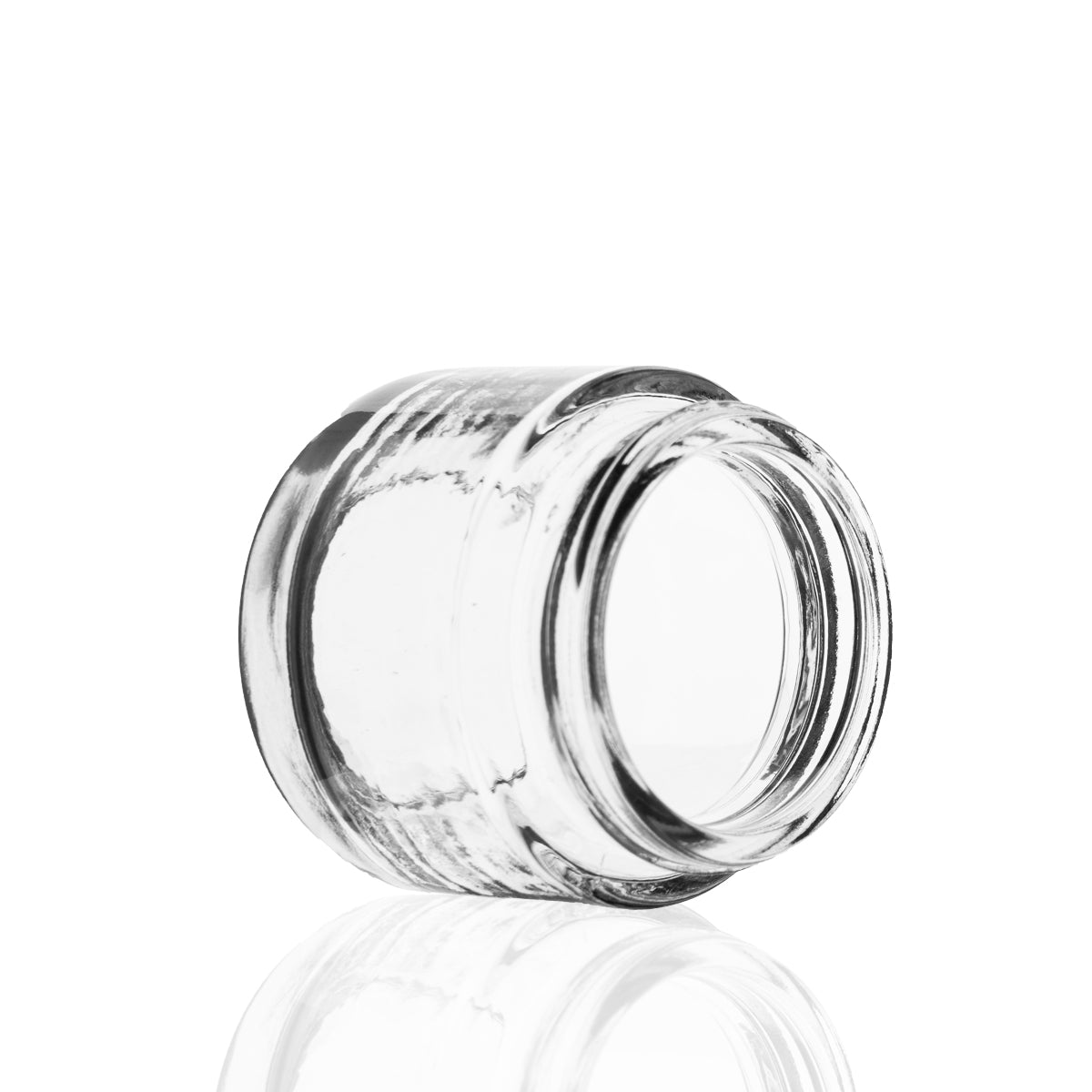 Glass Jar | Rounded Base Heavy Wall Glass Jars - Clear | 53mm - 2.5oz - Various Counts Glass Jar Biohazard Inc 150 Count  