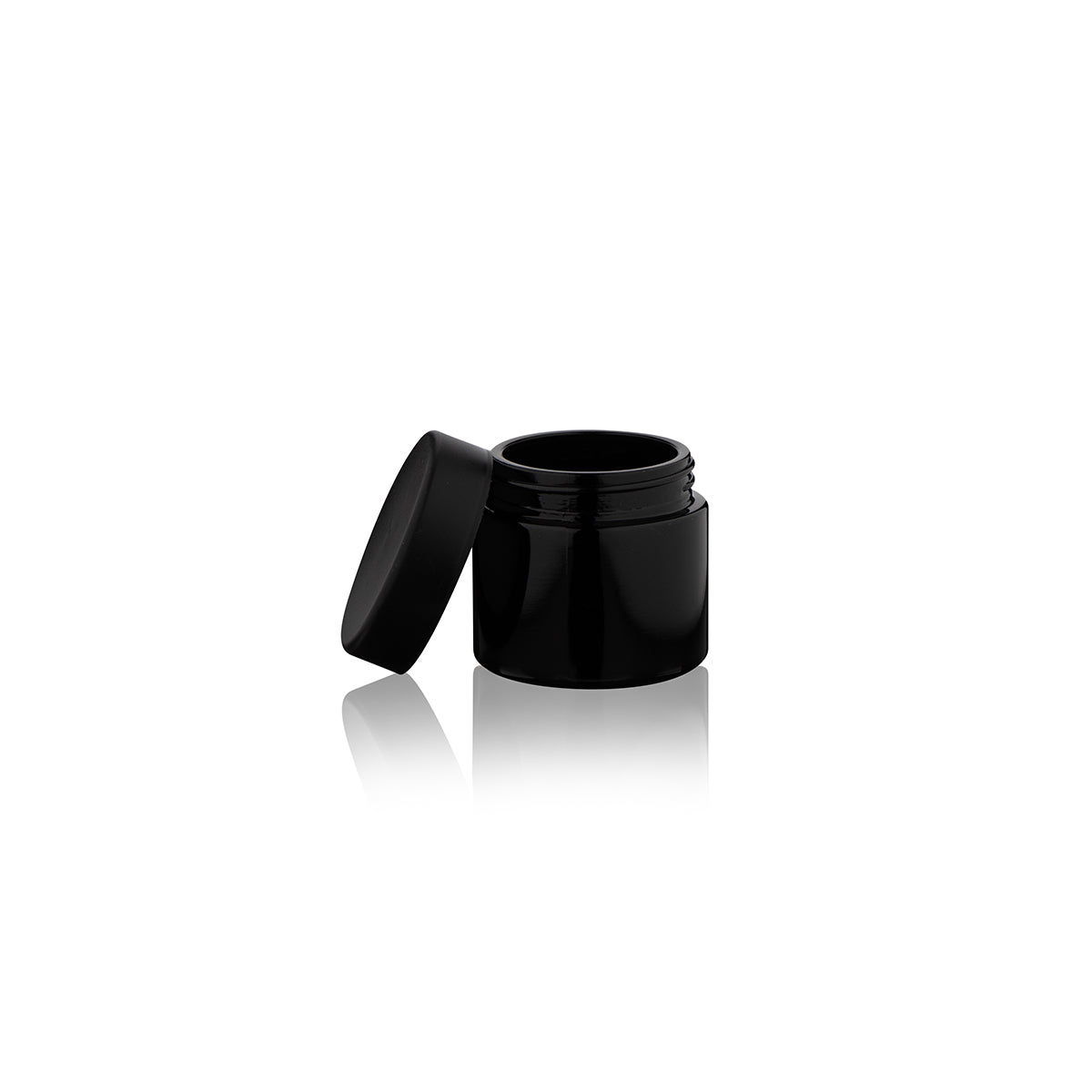 Glass Jar | Child Resistant Straight Sided w/ Flush Caps | Black