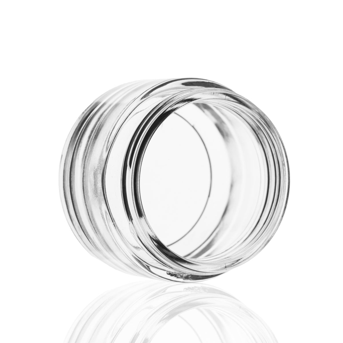 Glass Jar | Rounded Base Heavy Wall Glass Jars - Clear | 65mm - 3oz - 100 Count Glass Jar Biohazard Inc   