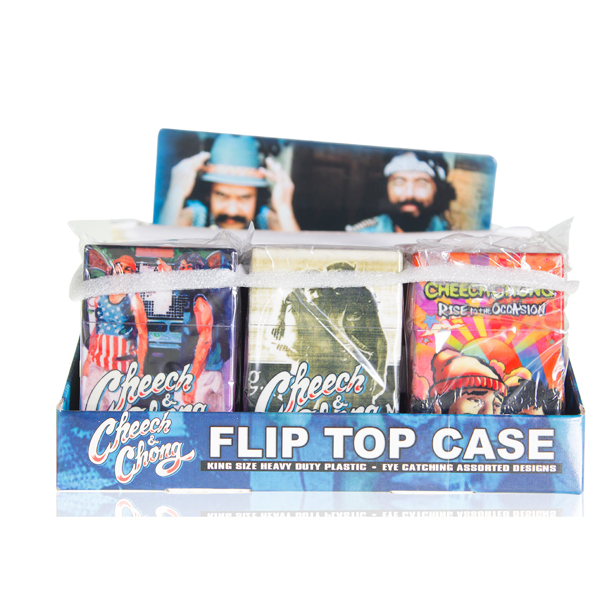 Cheech & Chong Cigarette Case With Flip Top - 12 Count