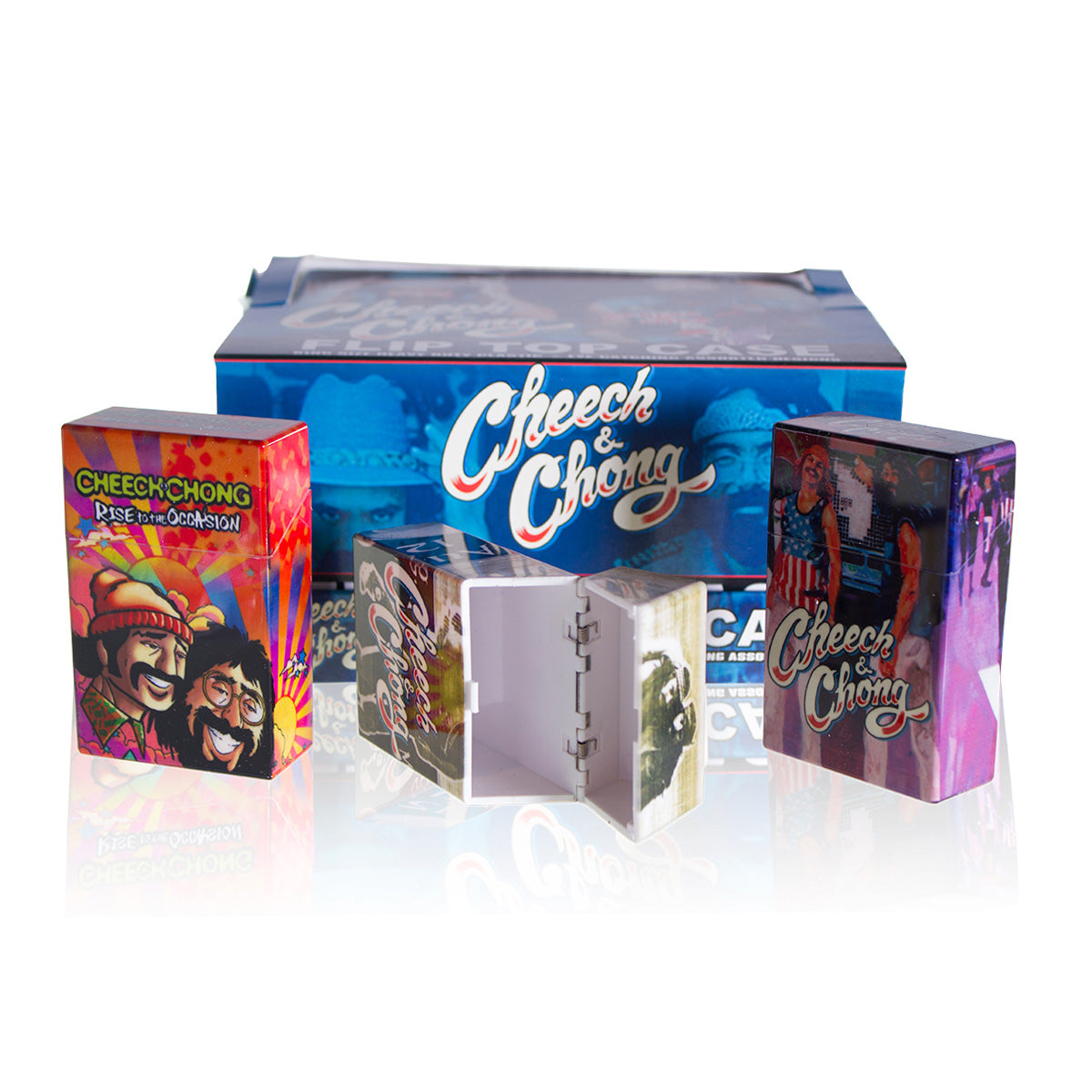 Cheech & Chong Cigarette Case With Flip Top - 12 Count