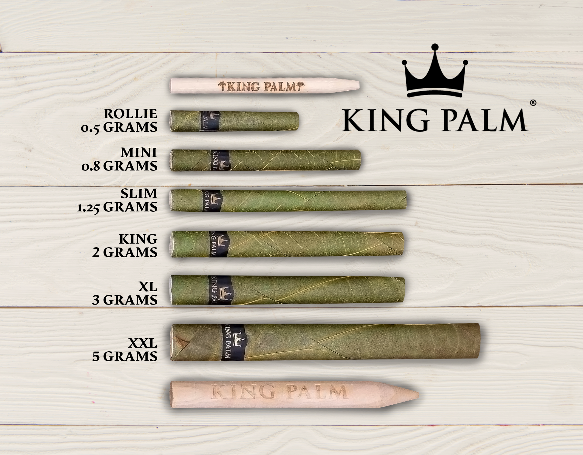 King Palm™ | Slim 25-Pack Rolls | Natural - 8 Count