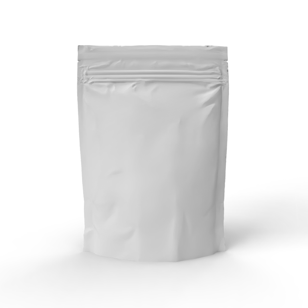 Child Resistant Mylar Bags |  Matte White Vista w/ Tear Notch | Various Sizes - 500 Count