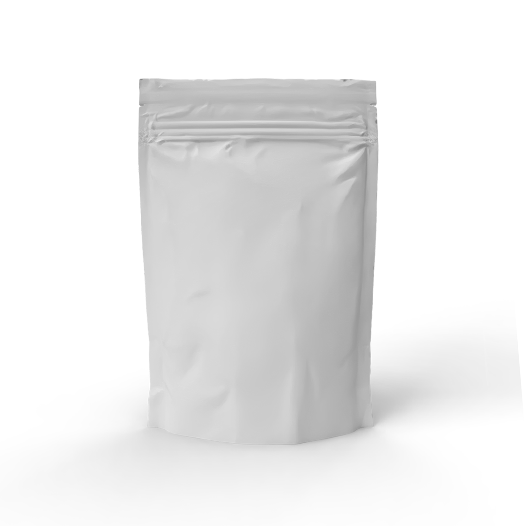 Child Resistant Mylar Bags |  Matte White Vista w/ Tear Notch | Various Sizes - 500 Count