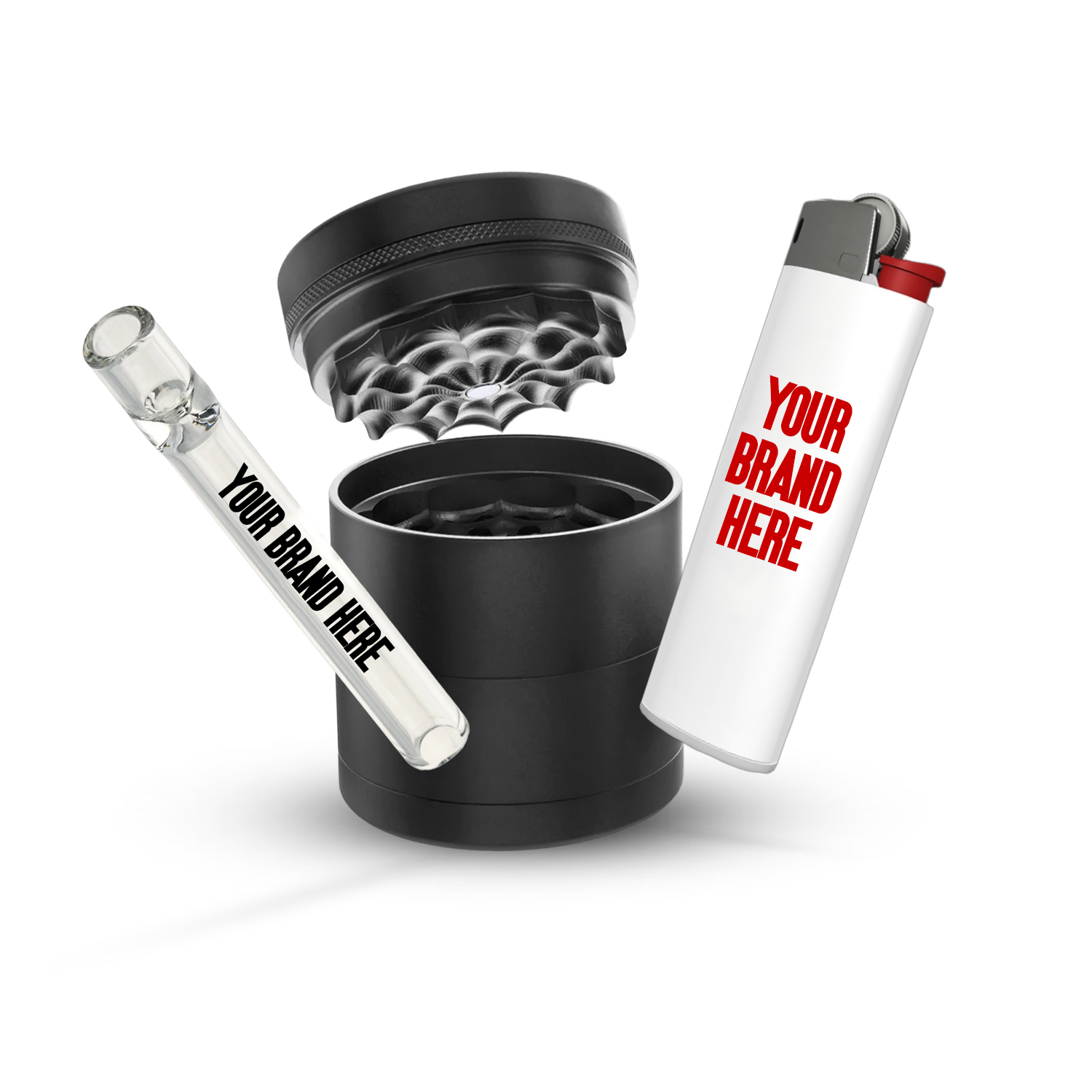 Custom Packaging & Private Labeling | Promotional Items | Grinders, Lighters, Chillums, & more  Biohazard Inc   