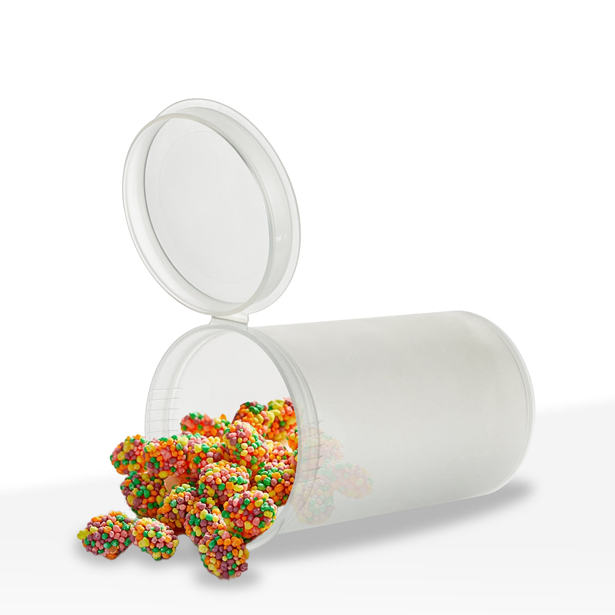 Child-Resistant Plastic Pop Top Bottles | 45 Dram - 10 Grams | 100 Count - Clear - Biohazard Inc