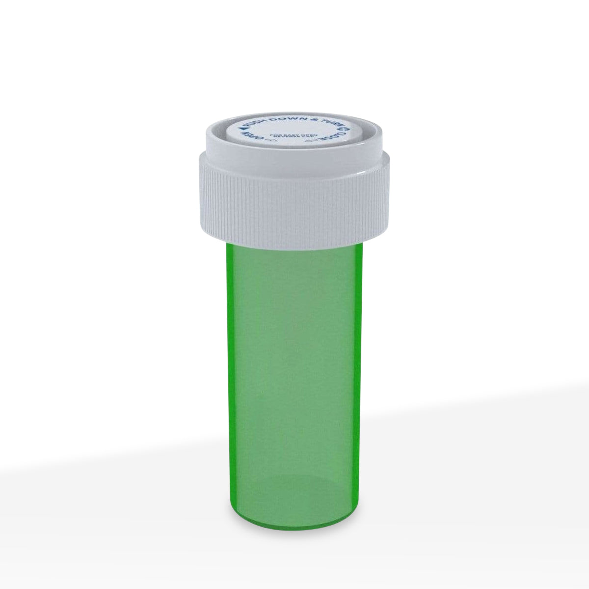 Child Resistant | Translucent Green Reversible Cap Vials | 8 Dram - 1 Gram - 410 Count