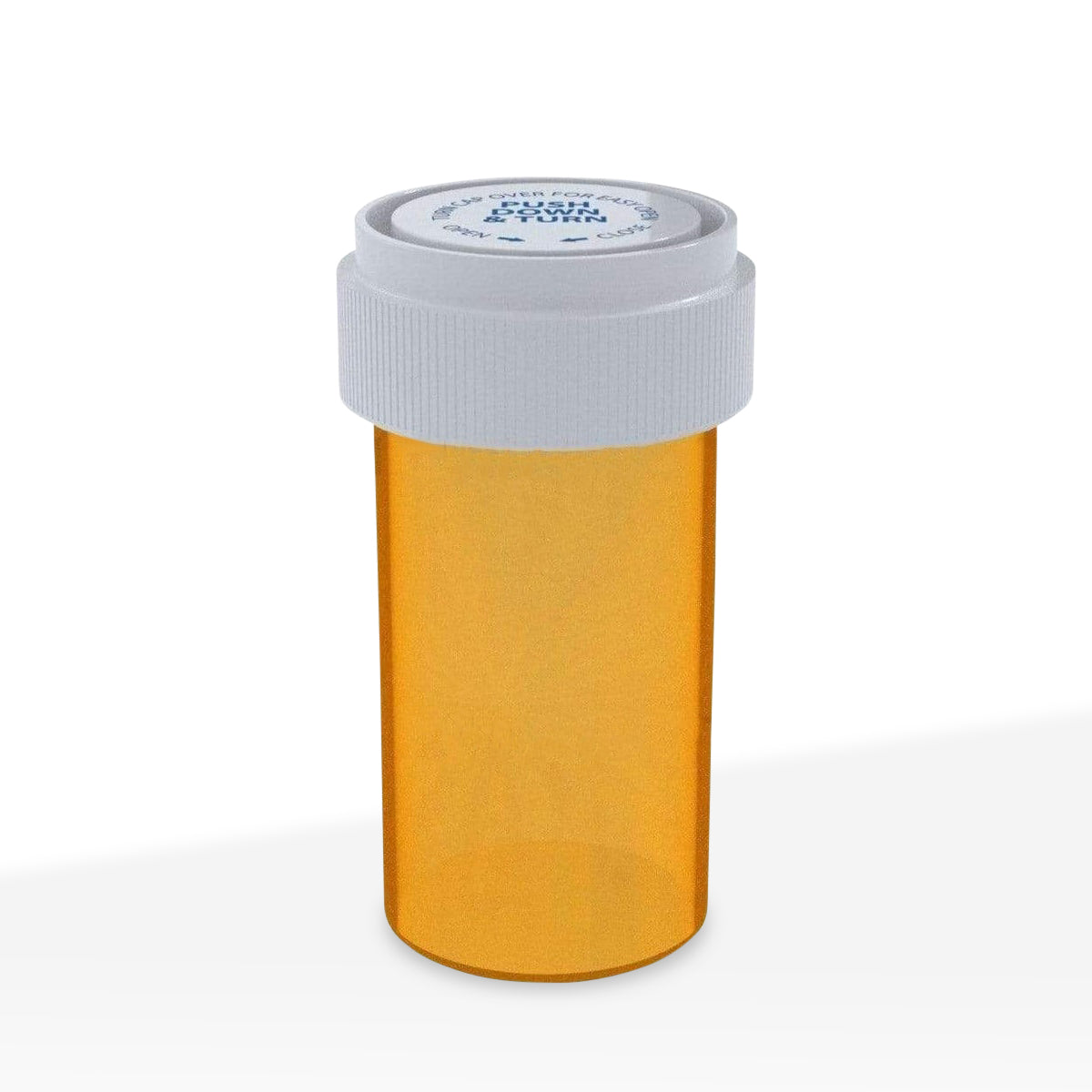 Child Resistant | Transparent Amber Reversible Cap Vials | 13 Dram - 2 Grams - 275 Count