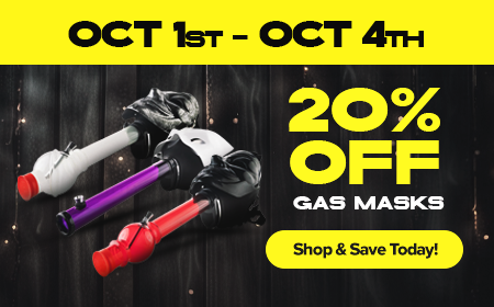 Get 20% off all Gas Masks from October 1st - Oct 4th, only on Biohazard Inc!