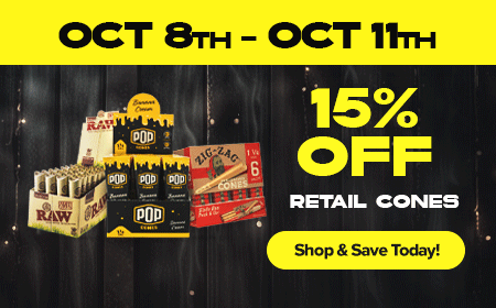 Get 15% off Retail Cones starting October 8th through October 11th, only on Biohazard Inc!