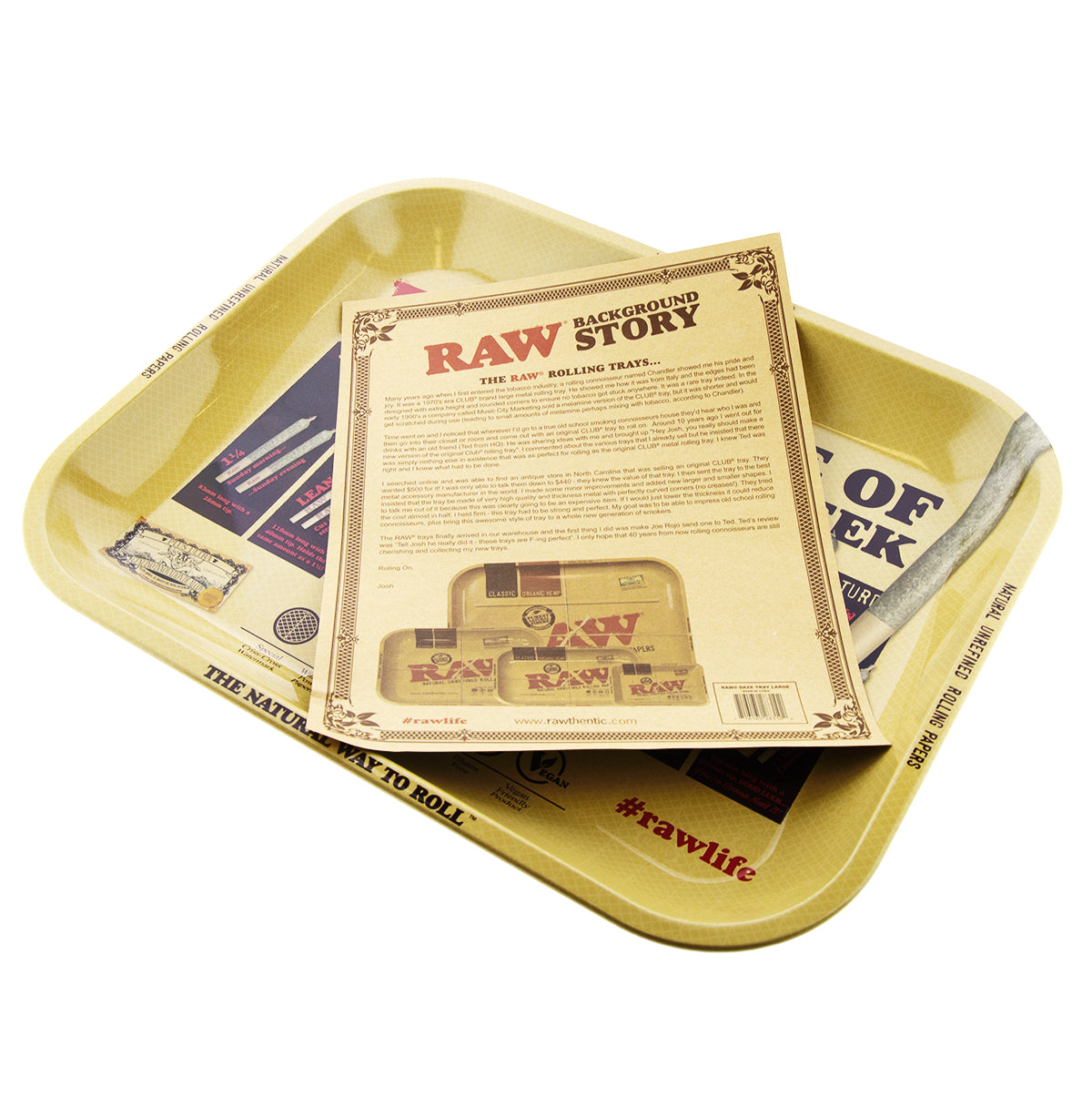 RAW® | 'Daze of the Week' Rolling Tray | Large - 14" x 11" - Metal