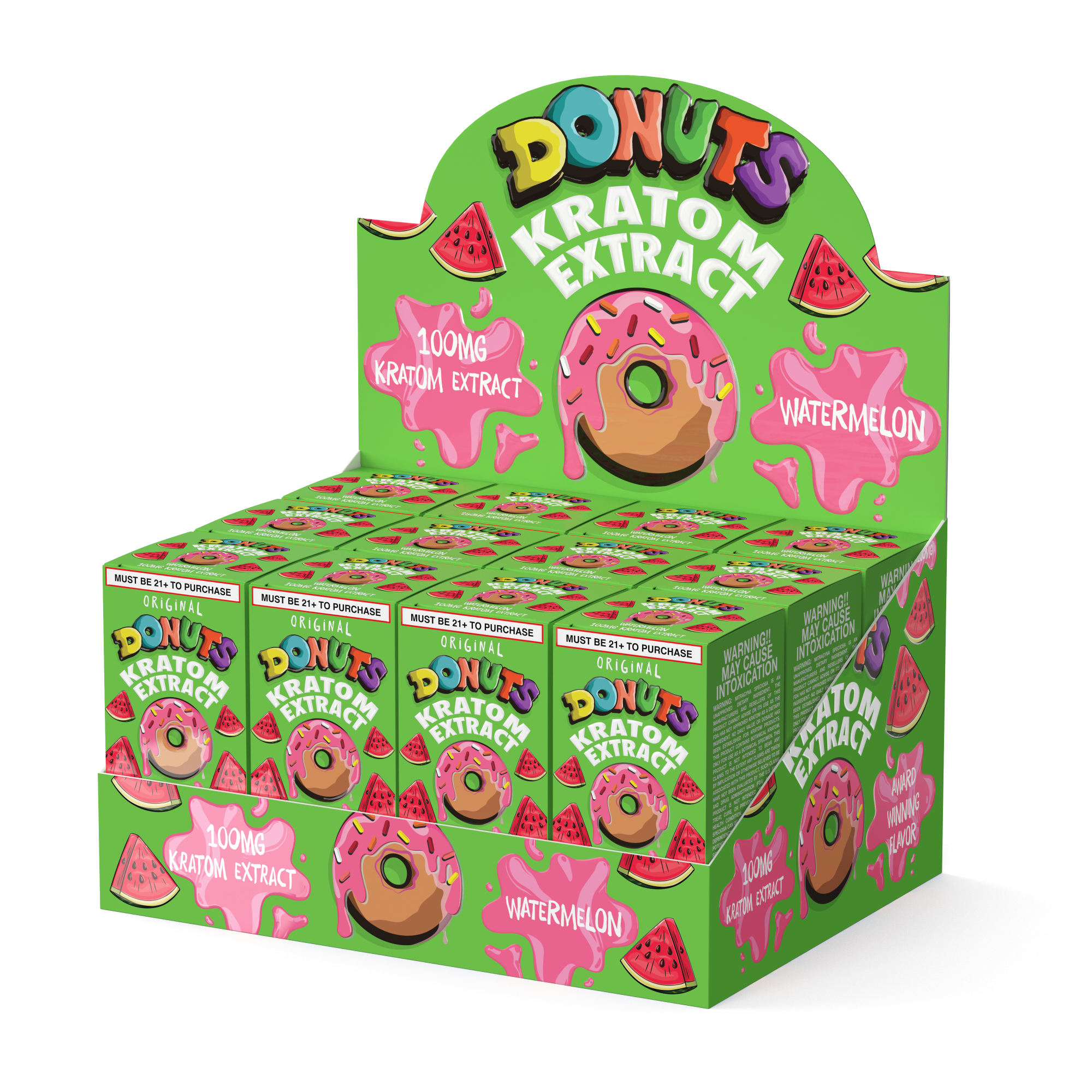 Kratom | Donuts Original Kratom Various Flavors | 100mg - Watermelon