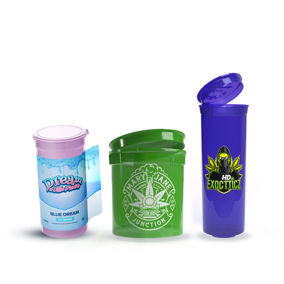 Custom Pop-Tops from Biohazard Inc - Labels, Direct Print, and Full Design Heat Transfers