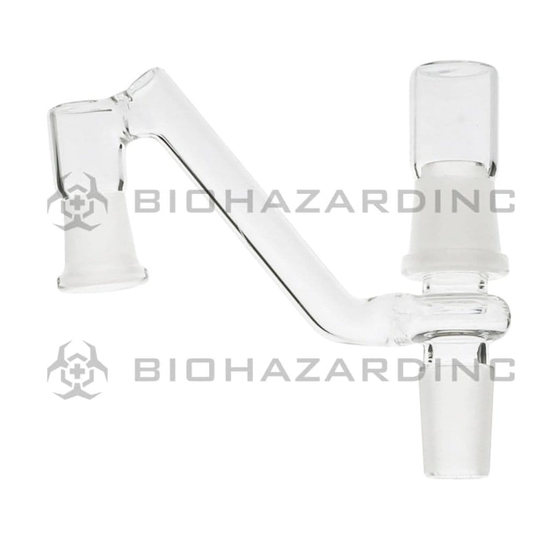 Drop Down | 14mm Female / 19mm Male | Various Styles Glass Drop Down Biohazard Inc Drop Down 90° Converter + Reclaim  
