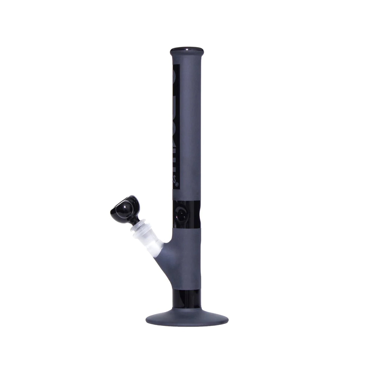 PURE Glass | Classic Straight Water Pipe | 14" - 14mm - Black Frost