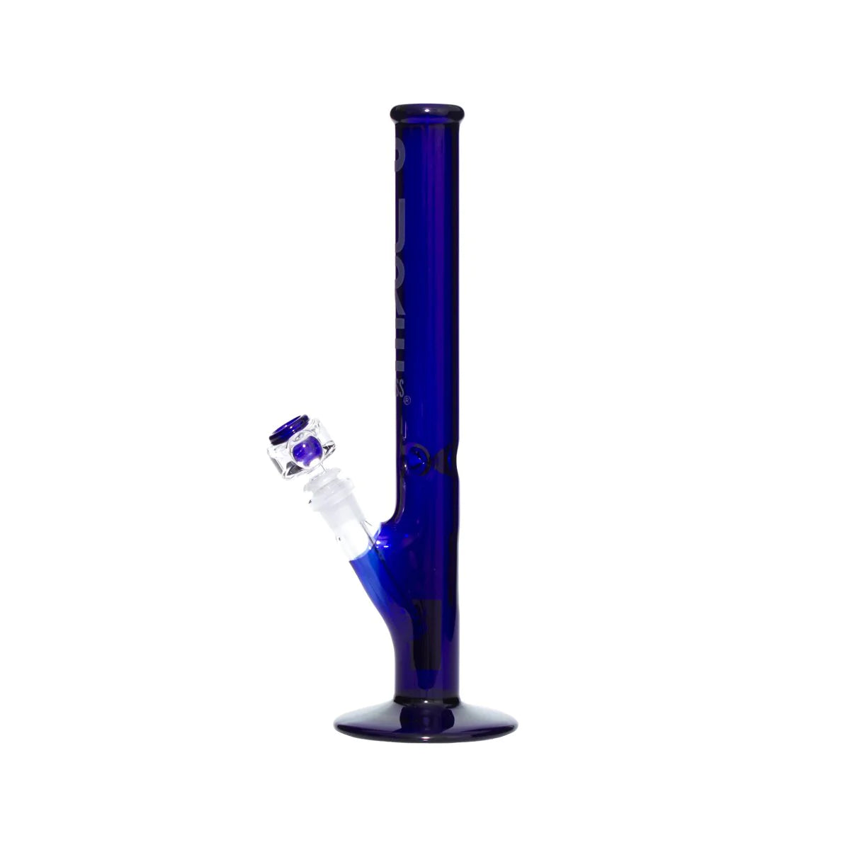 PURE Glass | Classic Straight Water Pipe | 14" - 14mm - Blue