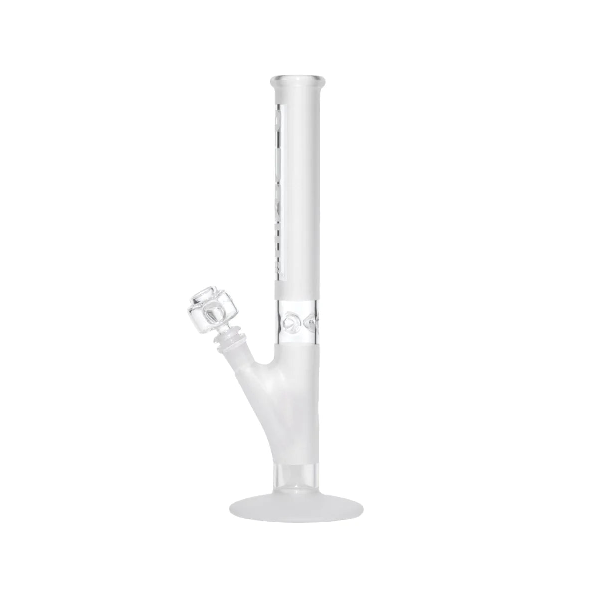 PURE Glass | Classic Straight Water Pipe | 14" - 14mm - Clear Frost