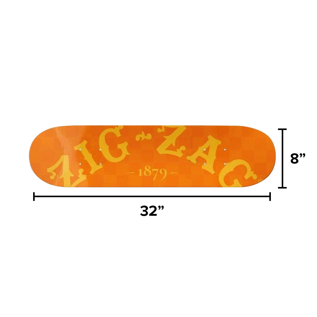 Zig-Zag® | Custom Skateboard Deck | Orange - Biohazard Inc