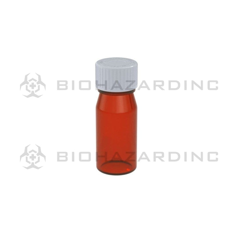 Child Resistant | Oval Bottles w/ Caps | Various Colors - 1oz - 325 Count Oval Bottles Biohazard Inc Amber  
