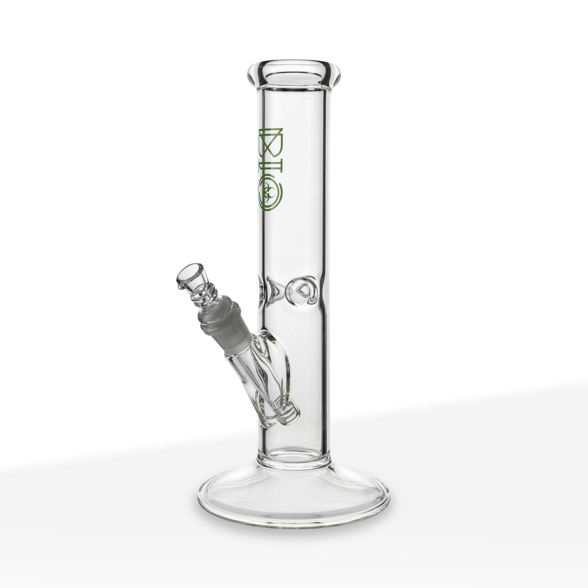 BIO Glass | Classic Straight Water Pipe | 12" - 14mm - Various Colors Glass Bong Biohazard Inc Green  