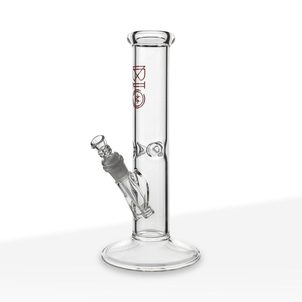 BIO Glass | Classic Straight Water Pipe | 12" - 14mm - Various Colors Glass Bong Biohazard Inc Red  