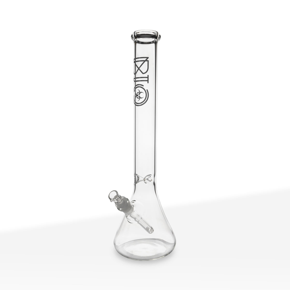 BIO Glass | Classic Beaker Water Pipe | 18" - 14mm - Various Colors Glass Bong Biohazard Inc Black  
