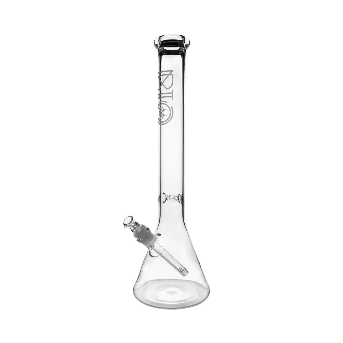 BIO Glass | Classic Beaker Water Pipe | 18" - 14mm - Various Colors Glass Bong Biohazard Inc Silver  