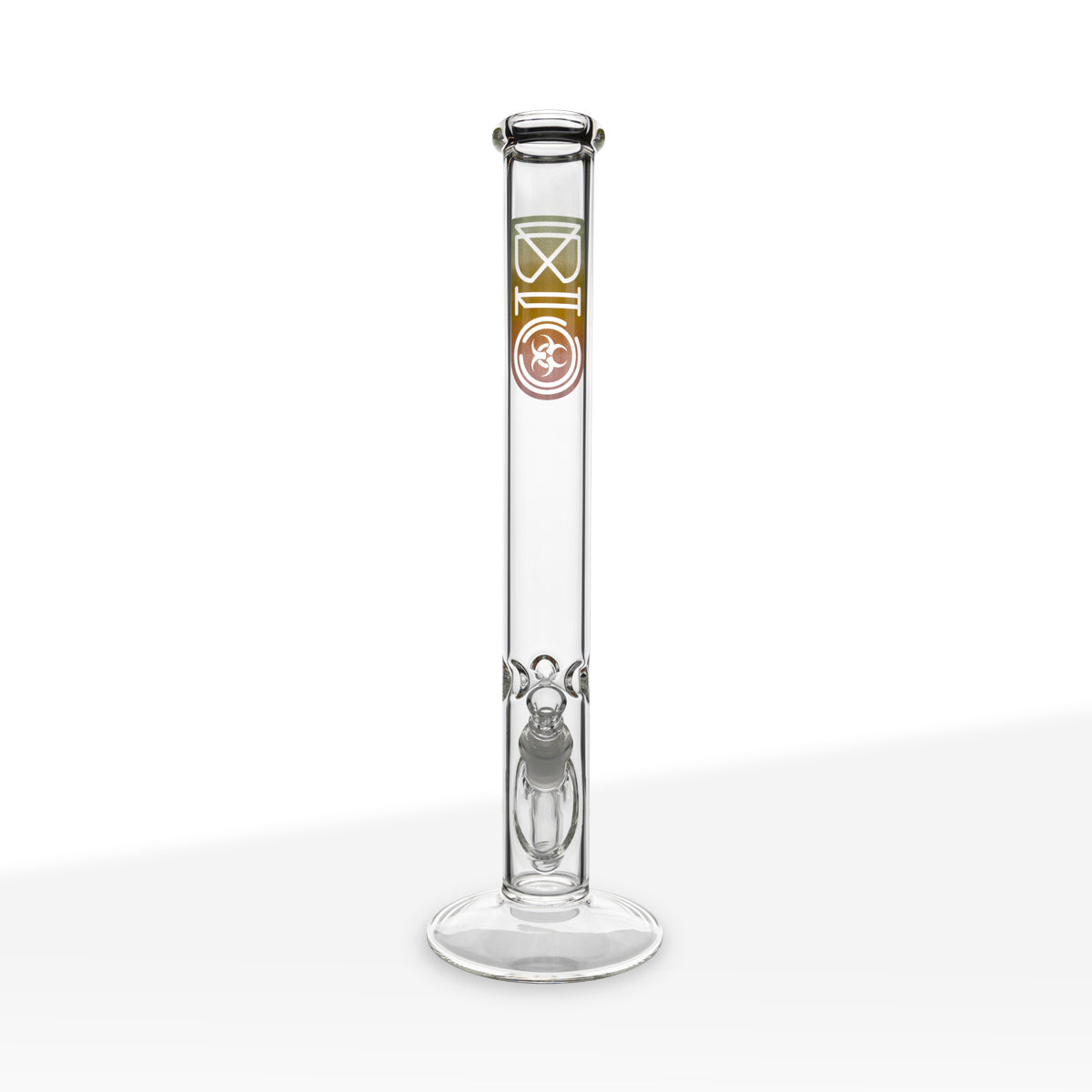 BIO Glass | Classic Straight Water Pipe | 18" - 19mm - Various Colors Glass Bong Biohazard Inc   