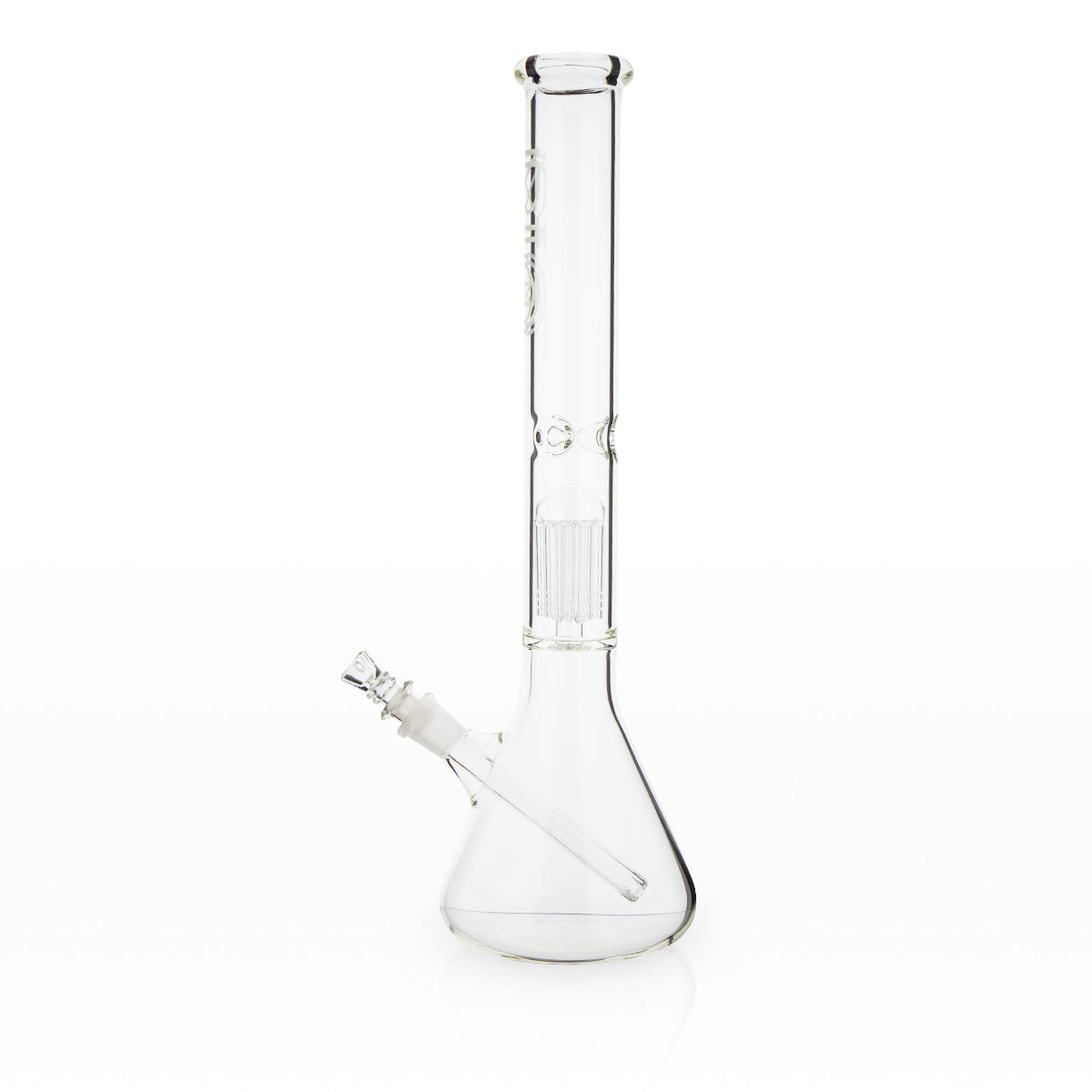 BIO Glass | Single Chamber 10-Arm Tree Percolator Beaker Water Pipe | 18" - 14mm - Various Colors Glass Bong Biohazard Inc   