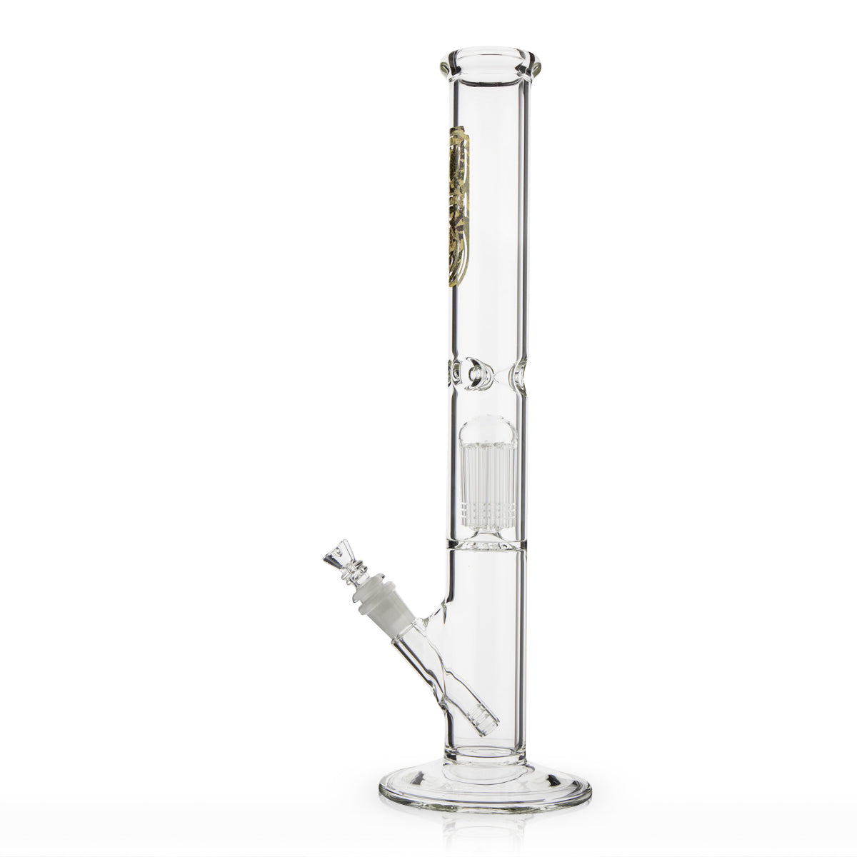 BIO Glass | Single Chamber 10-Arm Tree Perc Straight Water Pipe | 18" - 14mm - Various Colors Glass Bong Biohazard Inc   
