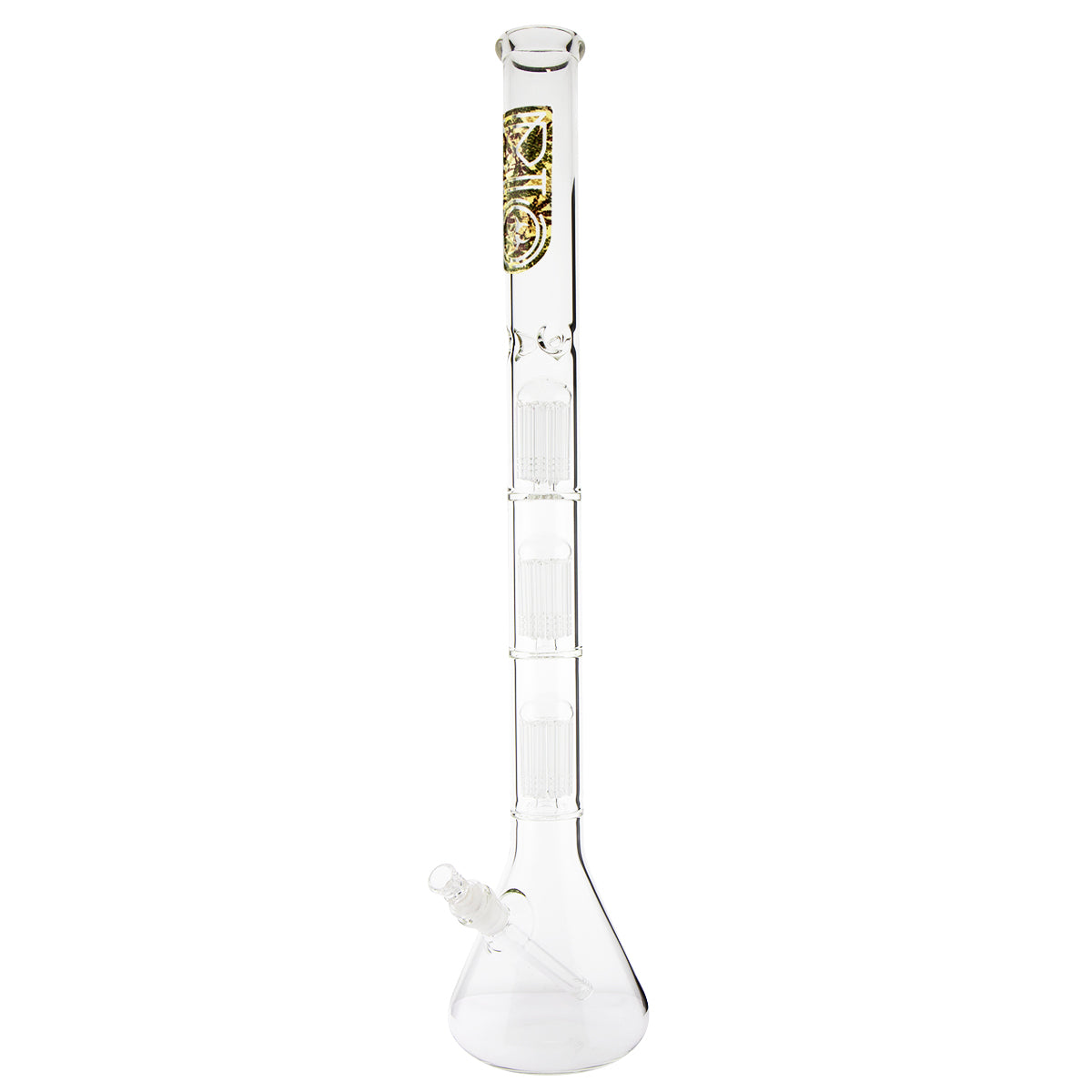 BIO Glass | Triple Chamber 10-Arm Tree Percolator Beaker Water Pipe | 26" - 14mm - Various Colors Glass Bong Biohazard Inc Camo  