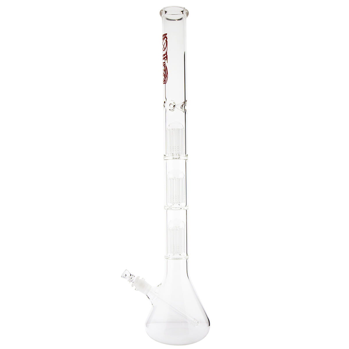 BIO Glass | Triple Chamber 10-Arm Tree Percolator Beaker Water Pipe | 26" - 14mm - Various Colors Glass Bong Biohazard Inc   