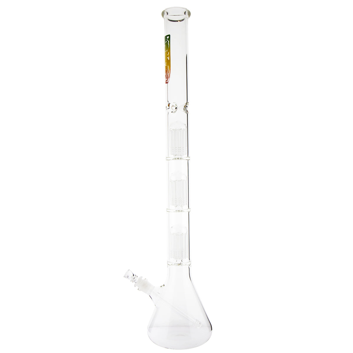 BIO Glass | Triple Chamber 10-Arm Tree Percolator Beaker Water Pipe | 26" - 14mm - Various Colors Glass Bong Biohazard Inc   