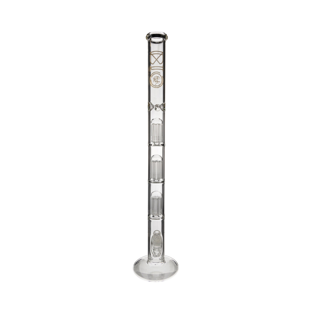 BIO Glass | Triple Chamber 10-Arm Tree Percolator Straight Water Pipe