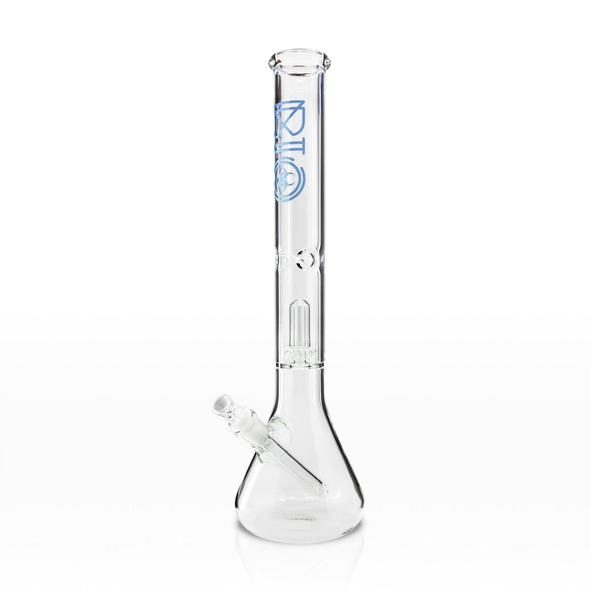 BIO Glass | Showerhead Percolator Beaker Water Pipe | 18" - 14mm - Various Colors Glass Bong Bio Glass Blue  